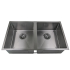 Stainless Steel Undermount Sink (R10 Corner) Gun Metal