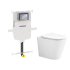 545*360*140mm Acadia Geberit Inwall Floor Toilet Suite Tornado Rimless Wall Faced Floor Pan