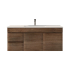1200mm Dark Oak MDF Bathroom Vanity Left Drawers Wall Hung Cabinet Only