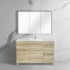 1200mm White Oak MDF Bathroom Vanity Right Drawers Free Standing Cabinet Only