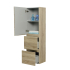 1350mm White Oak TT MDF 2 Drawers Single Door Tall Boy