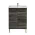 600mm Dark Grey MDF Bathroom Vanity 2 Doors Free Standing Cabinet Only