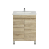 600mm White Oak MDF Bathroom Vanity 2 Doors Free Standing Cabinet Only