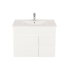 750*450*560mm Wall Hung Gloss White PVC Vanity Right Drawer With Ceramic Top Cabinet Only
