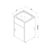 610Wx510Dx870Hmm 45 Litre Laundry Tub&Cabinet