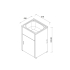 510Wx610Dx870Hmm 45 Litre Laundry Tub&Cabinet
