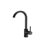 Round Matte Black Gooseneck Sink Mixer