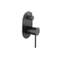 Round Matte Black Shower Diverter Mixer