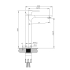 Luxus Tower Basin Mixer Burshed Nickel
