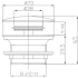 32mm Universal Bath Pop Up Waste Brushed Nickel