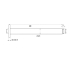 Square Ceiling Shower Arm 450mm Chrome