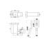 Eckig Chrome 3 Spray Hand Shower On Bracket