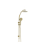 Rund Brushed Gold Sliding Rail With 3 Spray Function Hand Shower