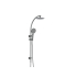 Rund Brushed Gun Metal Sliding Rail With 3 Spray Function Hand Shower