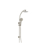 Rund Brushed Nickel Sliding Rail With 3 Spray Function Hand Shower