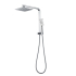 Eckig Chrome 3 Spray Function Hand Shower With Overhead Rain Shower Half Rail
