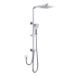 Eckig Chrome Sliding Rail With 3 Spray Function Hand Shower
