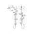 Kasten Brushed Nickel Sliding Rail With 3 Spray Function Hand Shower
