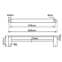 Brushed Nickel Single Towel Rail 600mm