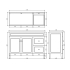 1190X455X860mm Matte White Harold Federation Free Standing PVC Cabinet Right Hand Drawers