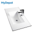 600mm Gloss White Ceramic Vanity Top