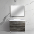 900mm Dark Grey MDF Bathroom Vanity 2 Drawers Free Standing Cabinet Only