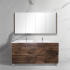 1500mm Dark Oak MDF Bathroom Vanity 4 Drawers Free Standing Cabinet Only