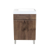 500mm Dark Oak MDF Bathroom Vanity Single Door Free Standing Cabinet Only