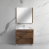 750mm Dark Oak MDF Bathroom Vanity 2 Drawers Free Standing Cabinet Only