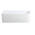 1400X730X510mm Gloss White Clayton Free Standing Bath Left Corner None Overflow 40mm Waste And Pipe Supplied
