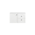 740*455*470mm Matte White Chester Federation Wall Hung PVC Cabinet,Right Hand Drawers