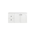 890*455*470mm Matte White Chester Federation Wall Hung PVC Cabinet,Left Hand Drawers