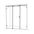 10mm Wall to Wall Frameless Shower Screens, 3 Panel, Sliding Door