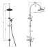 Clasico Combination Shower Set in Matt Black
