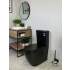Norton Matte Black Back To Wall Toilet Suite  