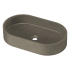 Zale Concrete Oval Basin Grey 600 x 350 x 120 NTH Dark Grey
