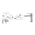 Kara Basin Mixer Chrome & White