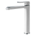 Kara High Rise Basin Mixer Chrome & White