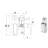 Kara Wall Mixer with Diverter Chrome & White