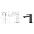 Flores Basin Mixer Matt Black
