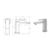 Ceram Basin Mixer Brushed Nickel