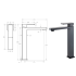 Ceram High Rise Basin Mixer Matt Black