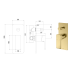 Ceram Wall Mixer with Diverter Brushed Gold
