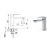 Seto Basin Mixer Chrome & White