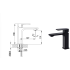 Seto Basin Mixer Matt Black