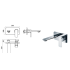 Seto Wall Basin Mixer Chrome