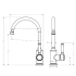Clasico Gooseneck Sink Mixer Ceramic handle Chrome