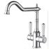 Clasico Twin Handle Sink Mixer Ceramic Handle Chrome