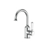 Clasico Gooseneck Basin Mixer Ceramic handle Chrome