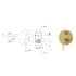 Hali Wall Mixer with Diverter Brushed Gold